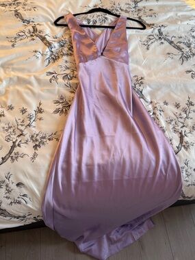 Peppermayo Lilac Satin Maxi Dress